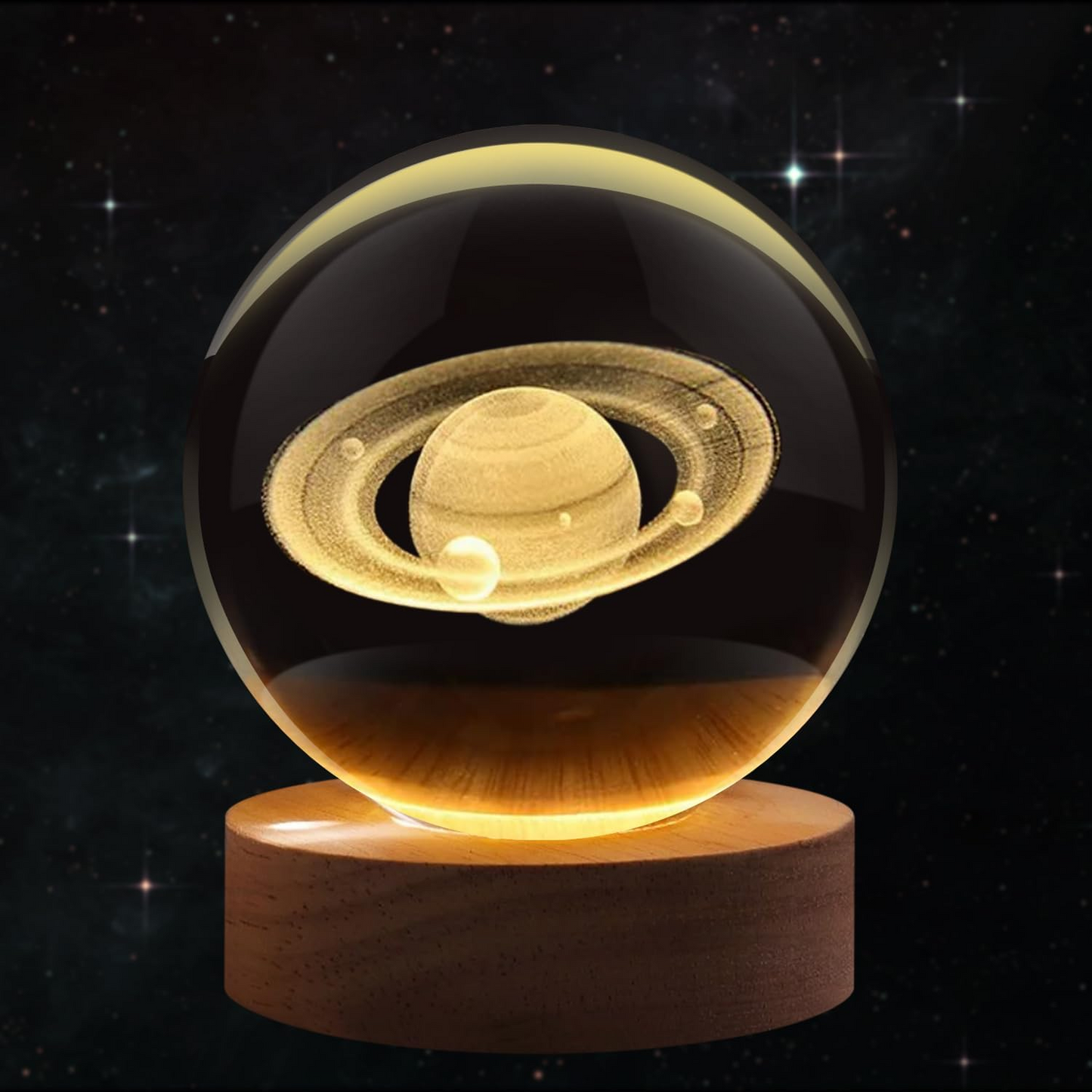 AstroSphere Crsytal Lamp - Saturn Lamp