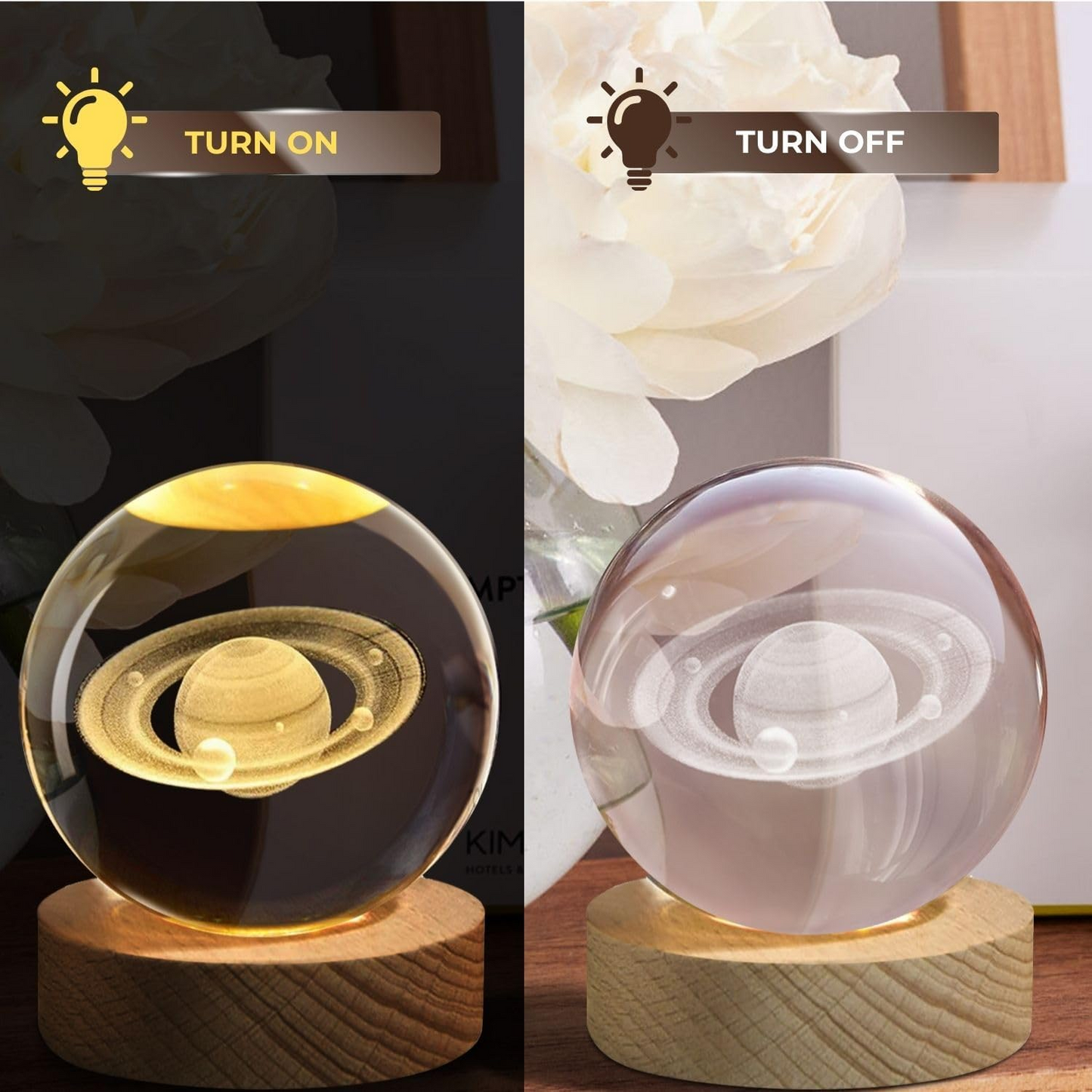 AstroSphere Crsytal Lamp - Saturn Lamp