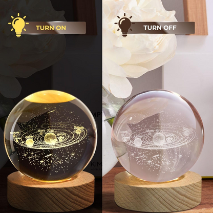 AstroSphere Crsytal Lamp - Solar System Lamp