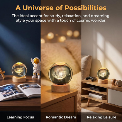 AstroSphere Crsytal Lamp - Galaxy Lamp